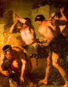  Luca  Giordano The Forge Of Vulcan painting